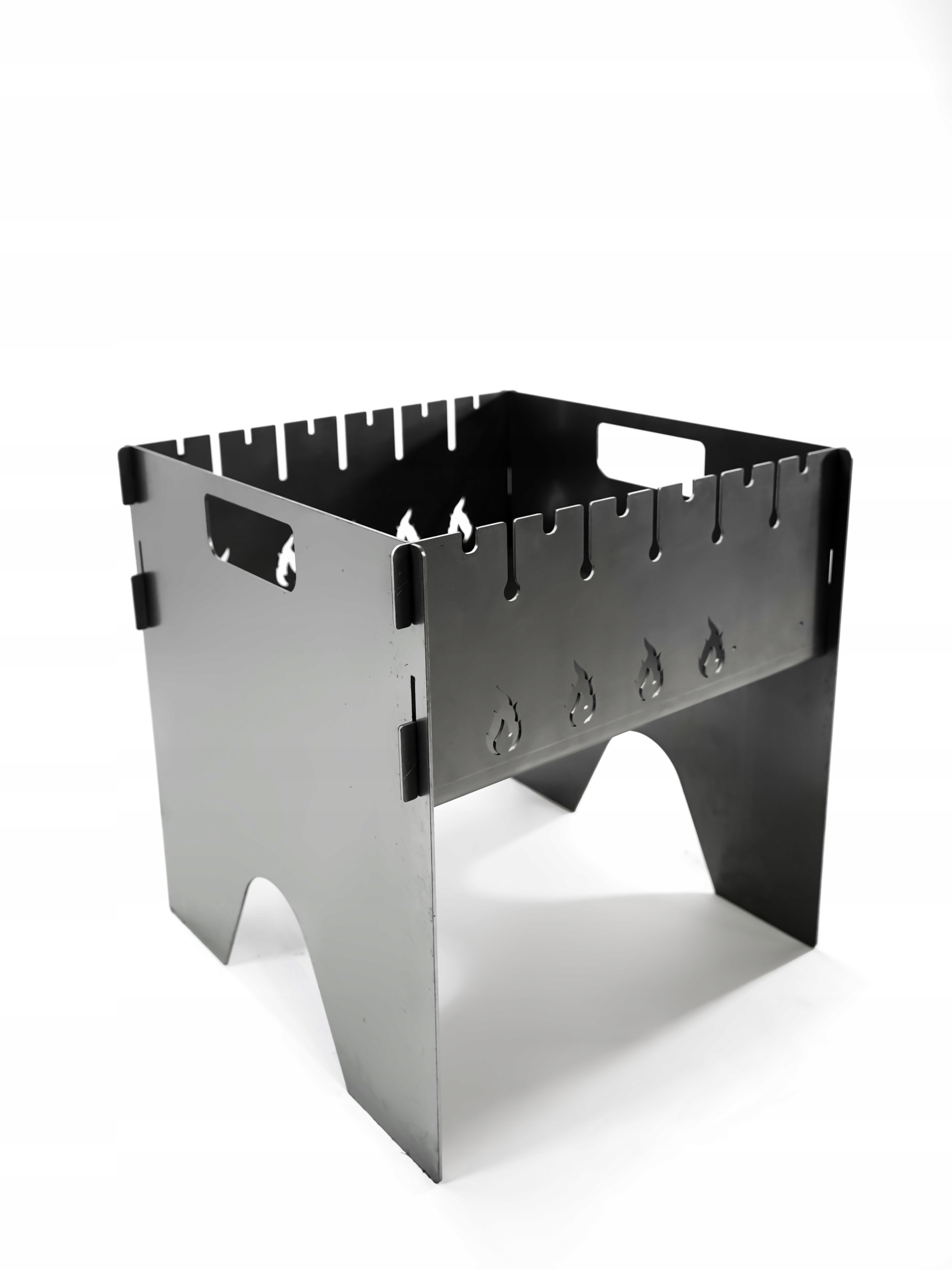 Mangal Grill Na 6 Szpikulców Węglowy Metal 2,5 mm Składany Praktyczny