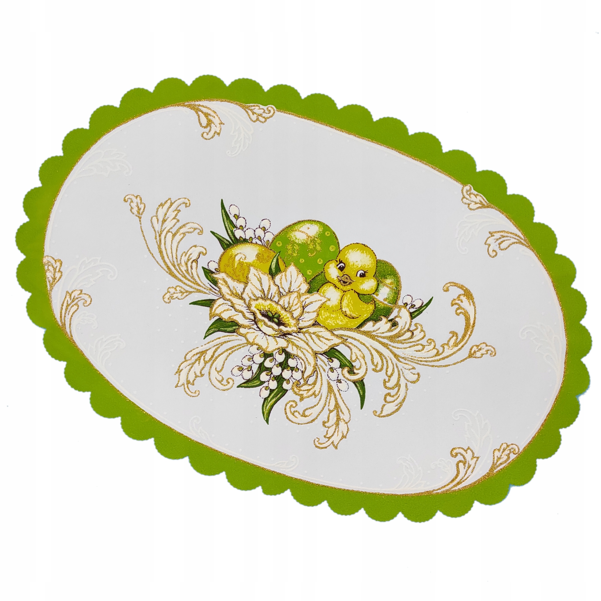 

Serwetka 32 x 48 cm Pisanki zielona lamówka