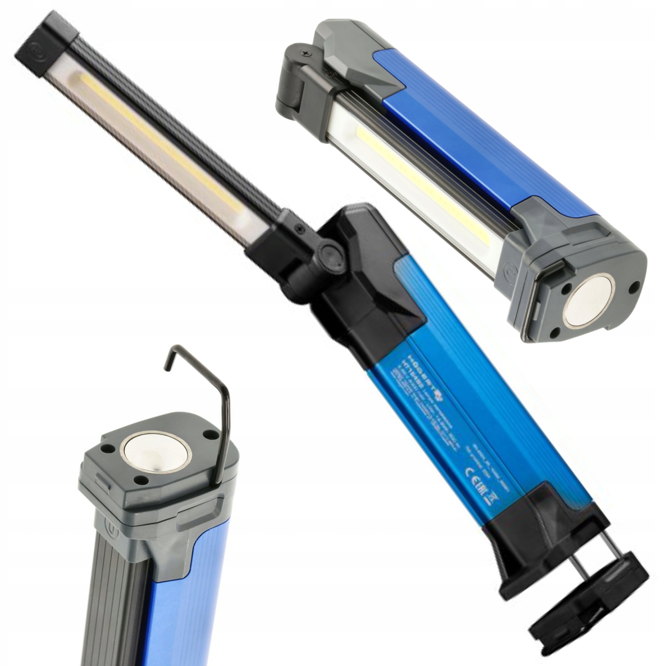 Hogert Dílenská Lampa 800LM Otočná Akumulátorová 3,65V Usb-c HT1E482