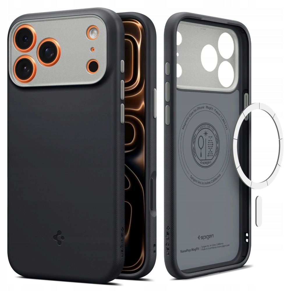 Etui Spigen Nano Pop MagSafe na iPhone 17 Pro Max czarne