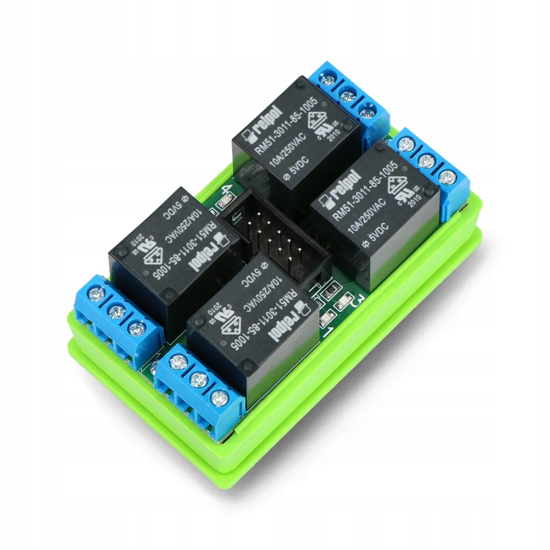 Tinycontrol LANKON-094 - moduł przekaźników 4x10A/cewka 5V do GSM/LAN