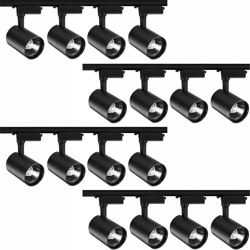16 X Kolejnicový Reflektor Led Svítidlo S Nastavitelnou Stropní Lištou Kabel