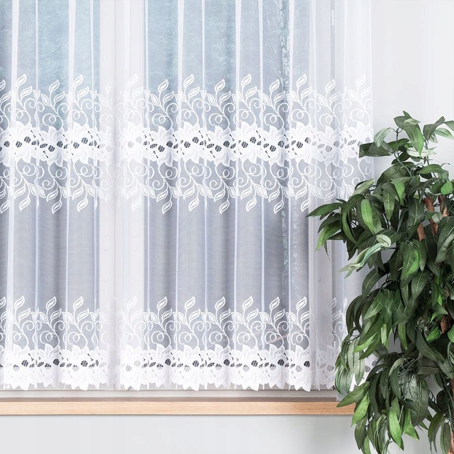 FIRANKA GOTOWA ŻAKARDOWA 160 x 300 CM. Z TAŚMĄ Materiał żakard