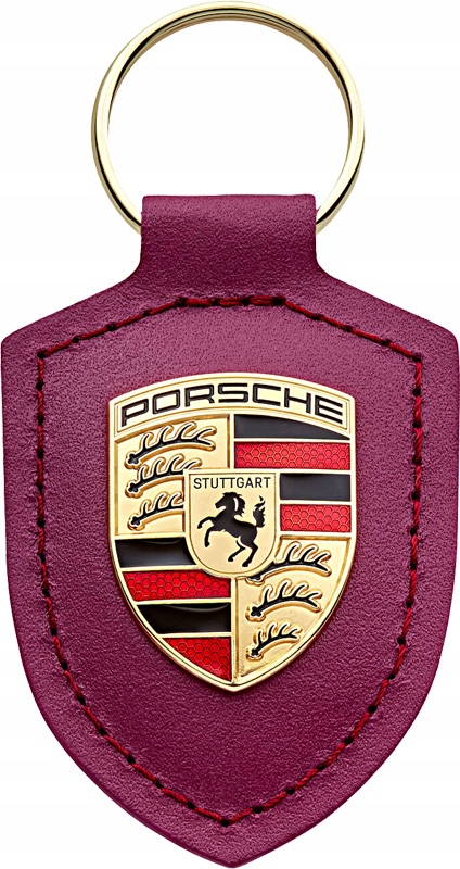 BRELOK Z GODŁEM PORSCHE, 75Y - RUBY STAR