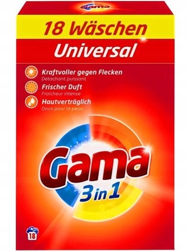 Levně 5x Gama, Univerzální prací prášek, 1,08 kg