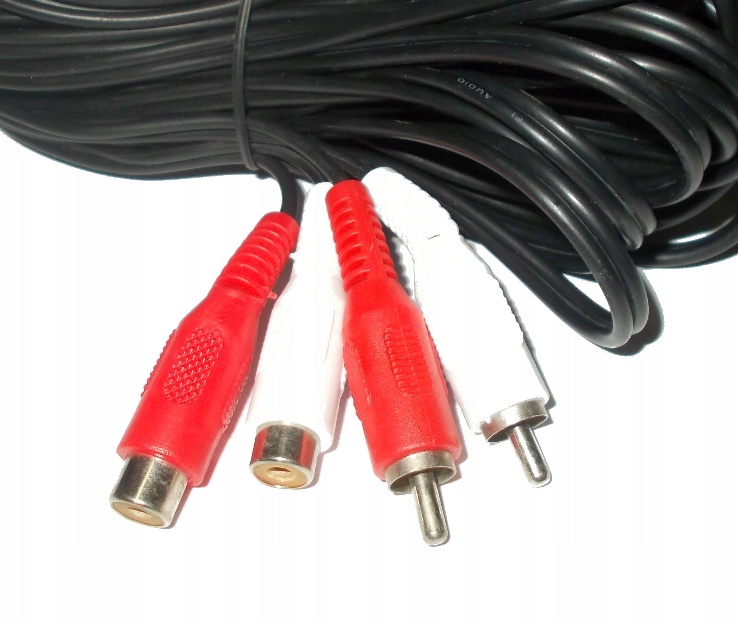 Przedłużacz 2x RCA Chinch wtyki - gniazda 10m 0978