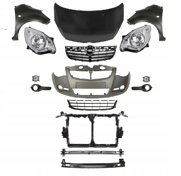 OPEL AGILA H08 2008-2015 KOMPLETNY PRZÓD MASKA PAS