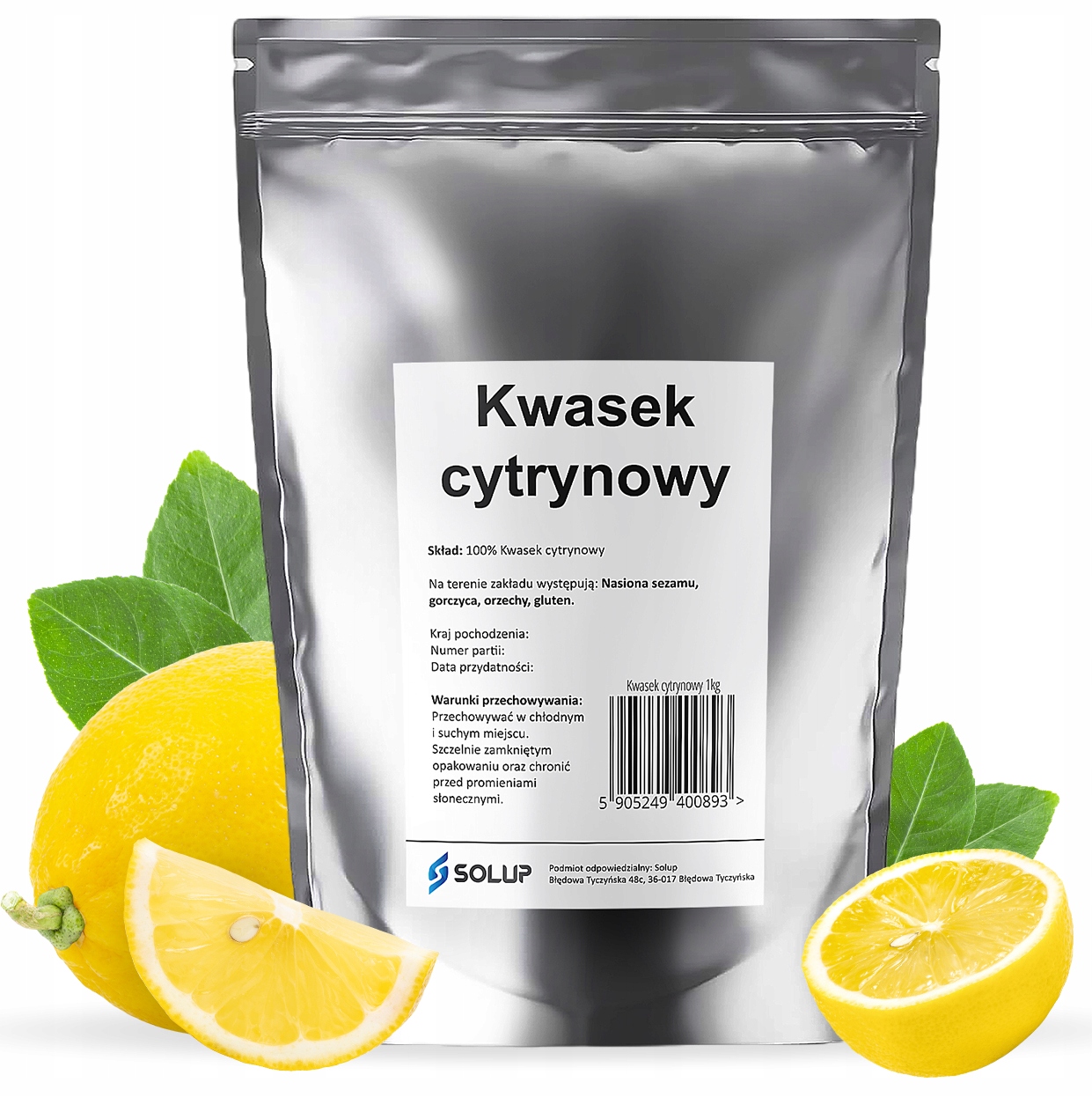 

Kwas Kwasek Cytrynowy Spożywczy E330 3KG