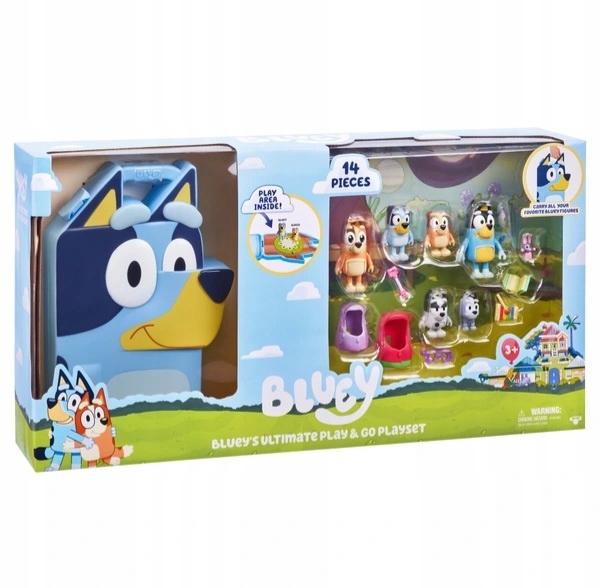 MOOSE BLUEY PRZENOŚNA WALIZKA Z FIGURKAMI