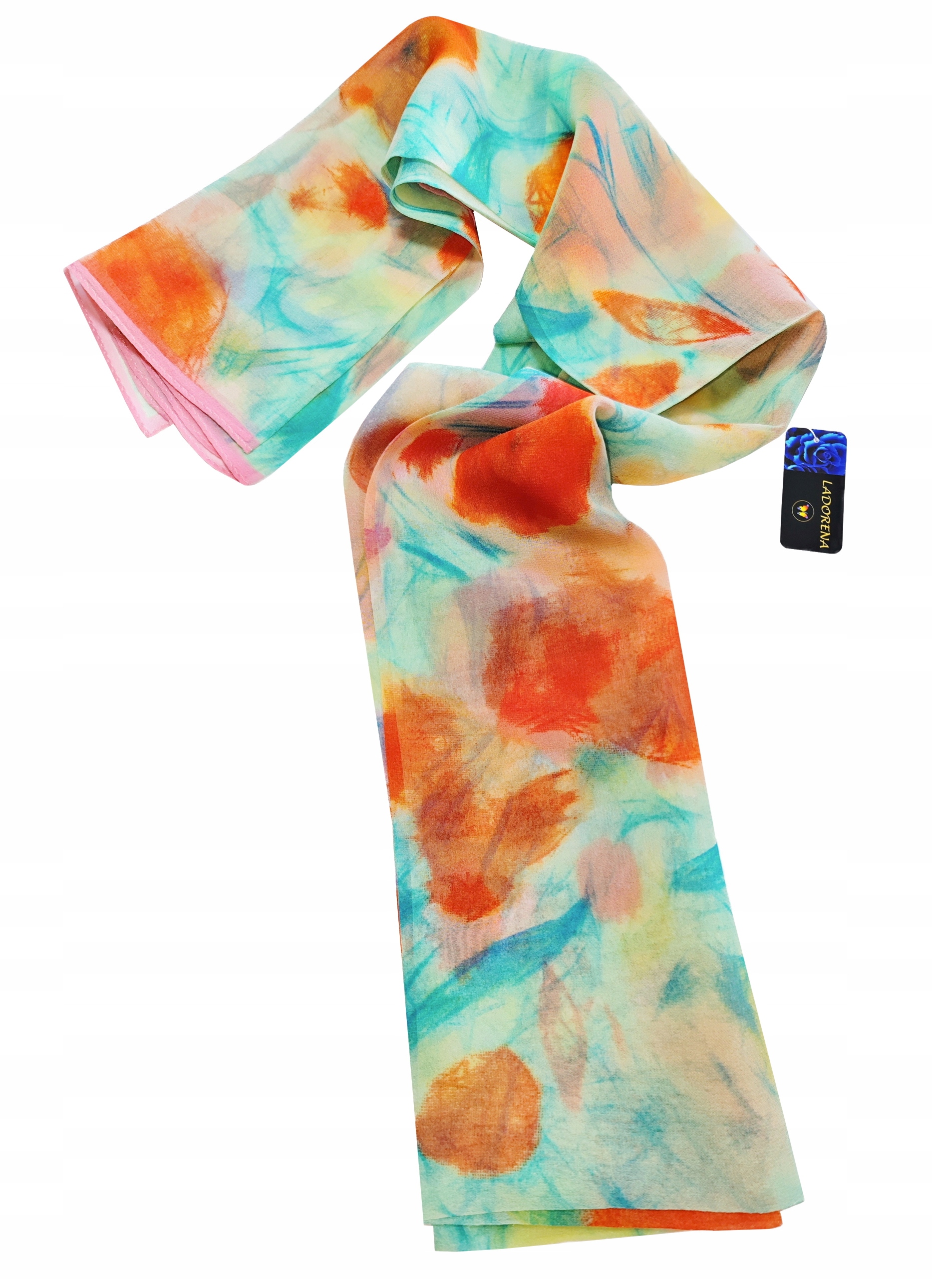 SZALIK JEDWABNY SZAL 100% NATURALNY JEDWAB MORWOWY JAKOŚĆ Materiał dominujący jedwab