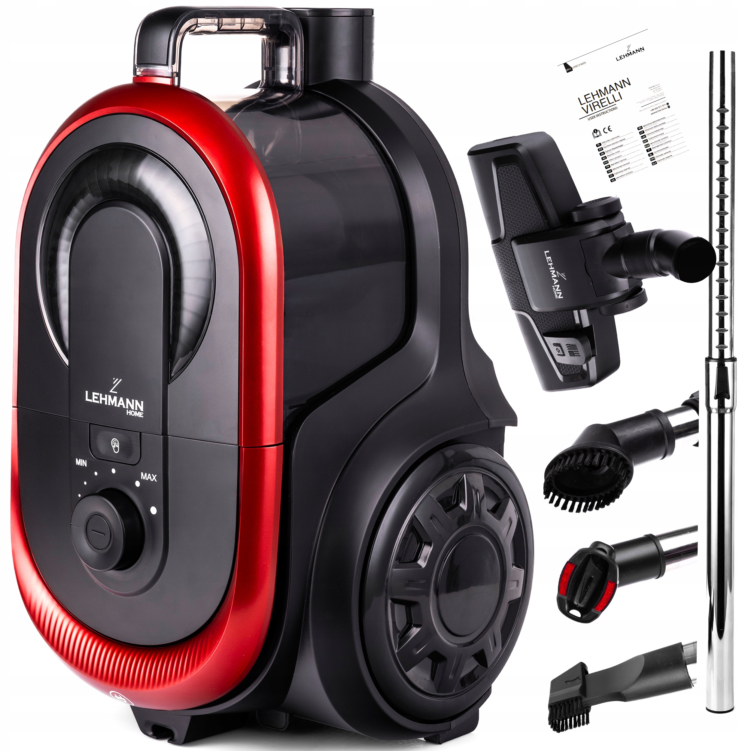 Odkurzacz Cyklonowy Bezworkowy z Regulacją Mocy 2x Filtr Hepa Mocny 4000W