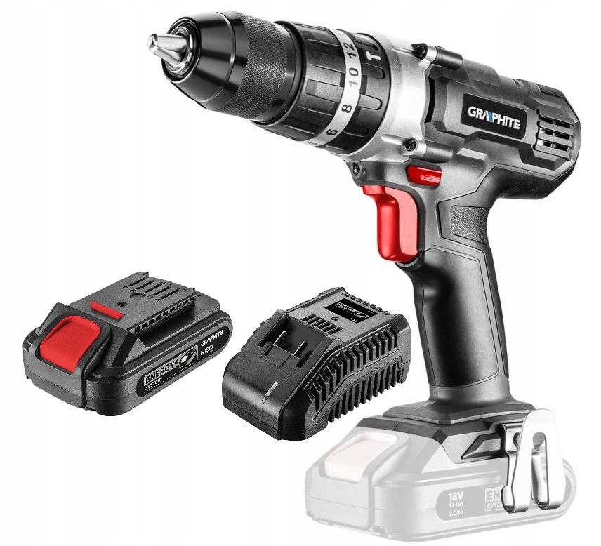 Graphite Aku Vrtačka příklep Energy+ 18V 2AH