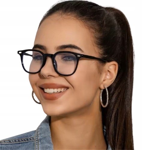 ЧЕРНЫЕ ПЛОСКИЕ ОЧКИ В БОЛЬШОЙ ОПРАВЕ