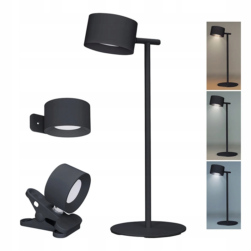 Solight Led nabíjecí lampička 3v1, 280lm, změna Cct, stmívání, černá