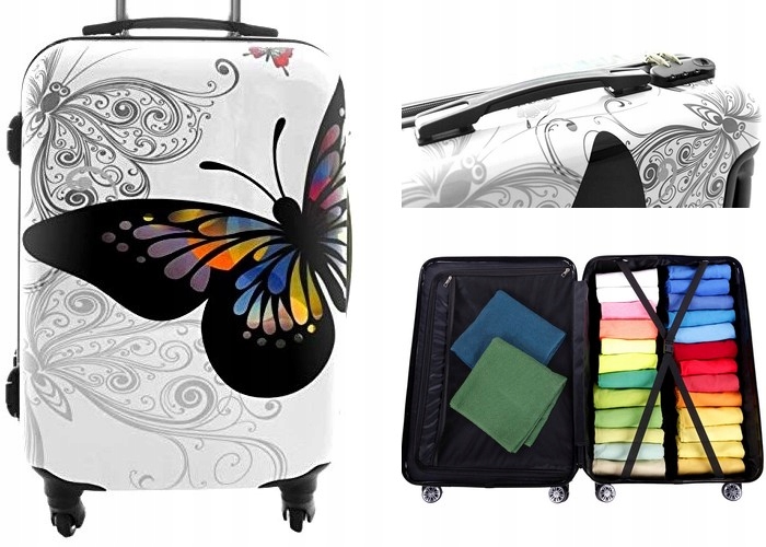 Walizka Mała Kółka Podróżna Dzieci Kabinowa 9xWZÓR