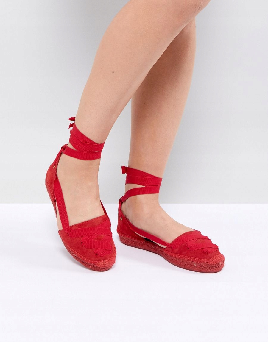 Bunda Geiger London Červené Espadrilky Ze Semiše S Mašlí 41 4CA