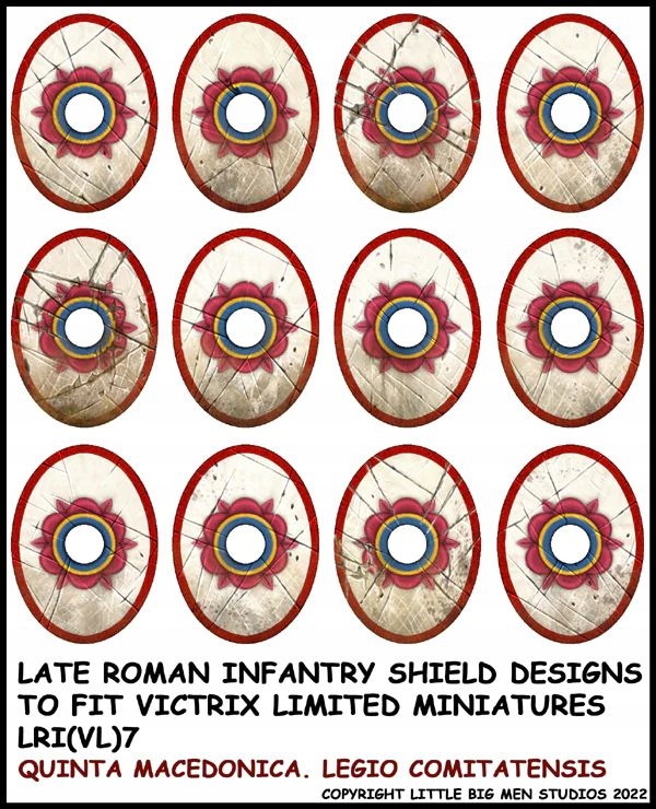 Victrix Late Roman Infantry Shield Designs 7 Arkusz Kalkomanii