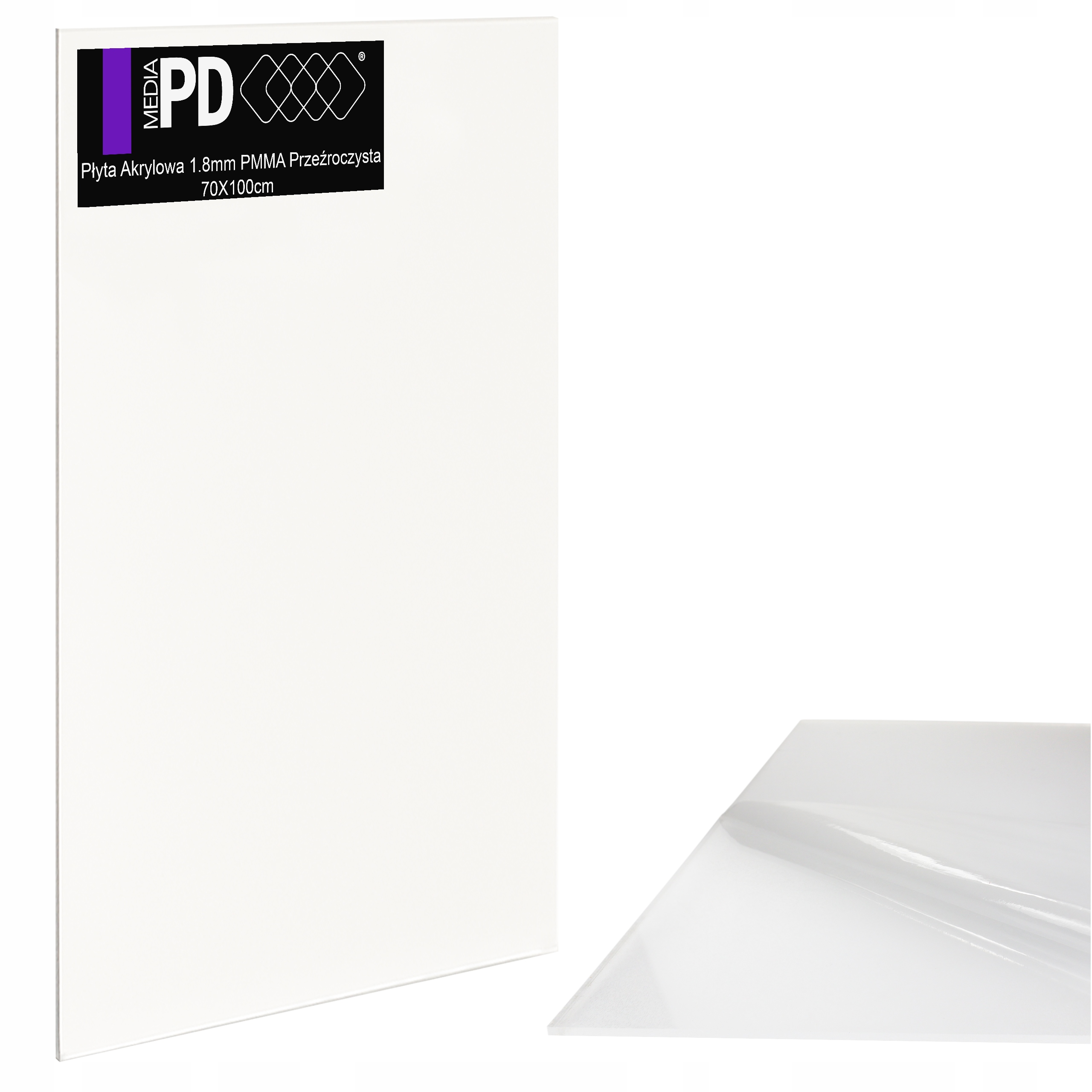 Akrylová deska Pmma Průhledná 70x100 cm 1,8 mm Bezbarvé Sklo Akrylová