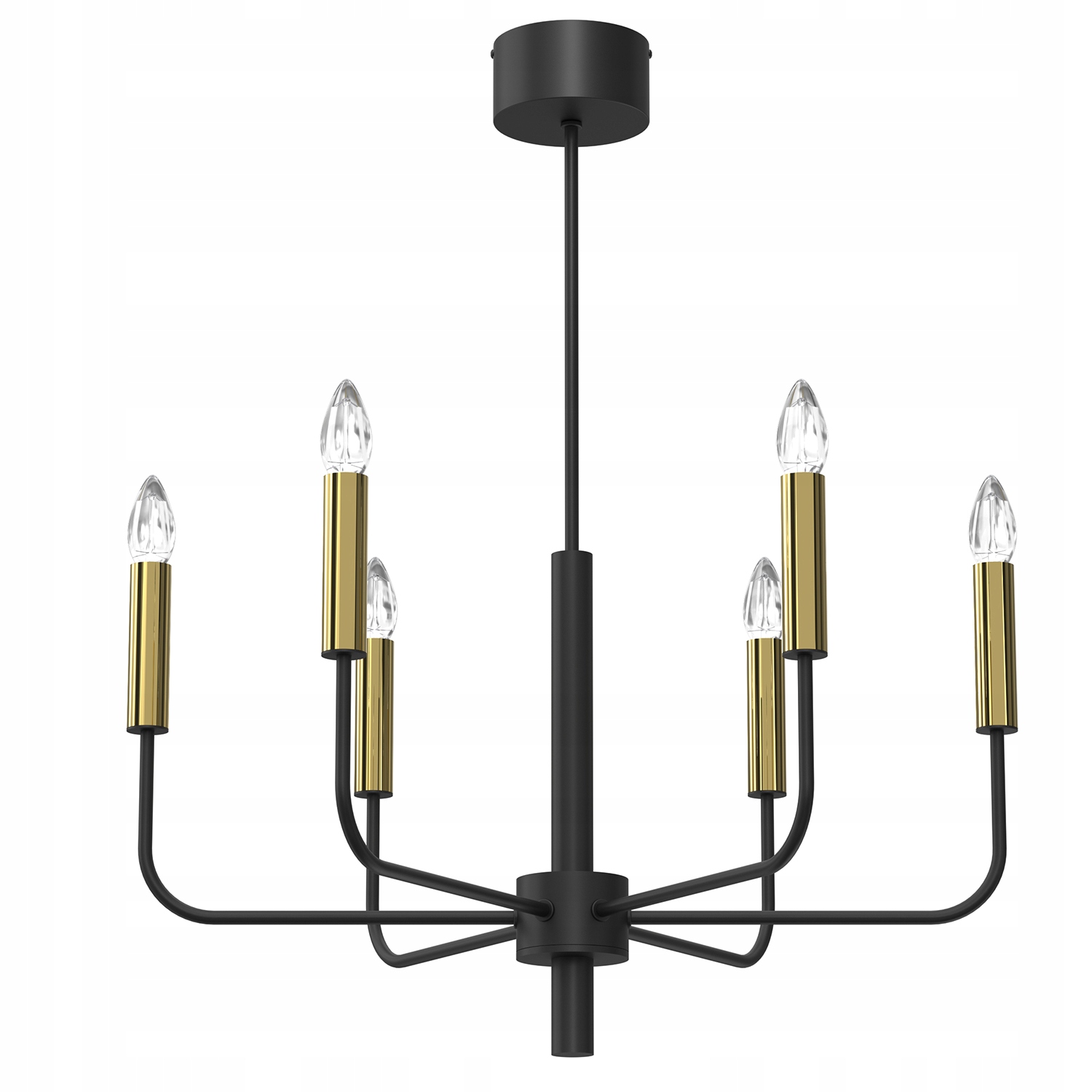 Luminex 4279 lustr Akasya černá/zlatá 6xE14