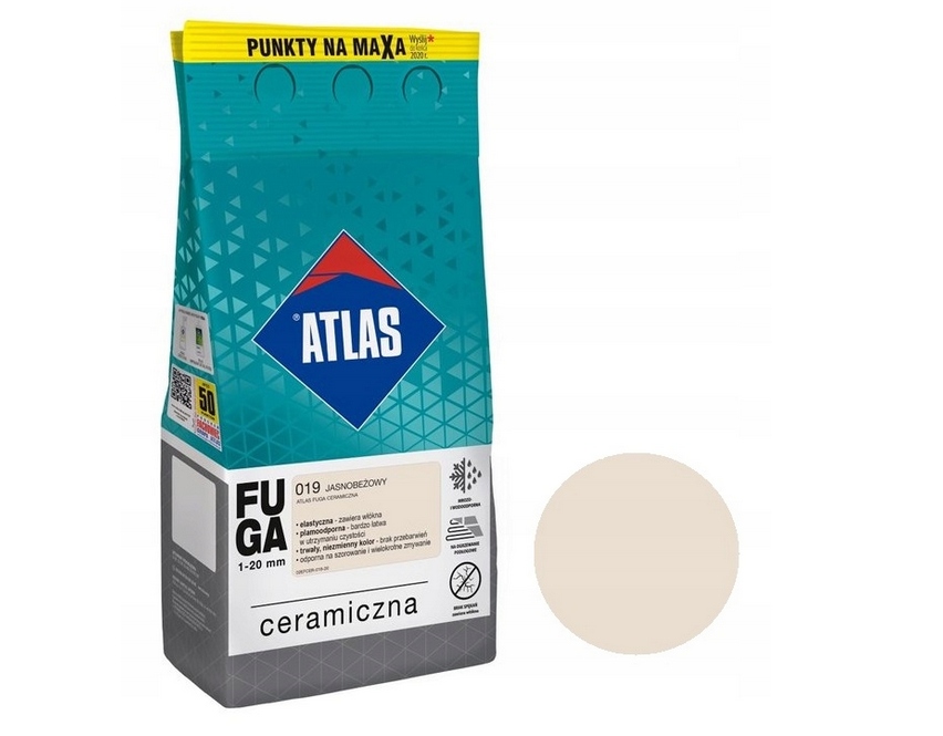 

Fuga ceramiczna Atlas 019 Jasnobeżowy 5kg