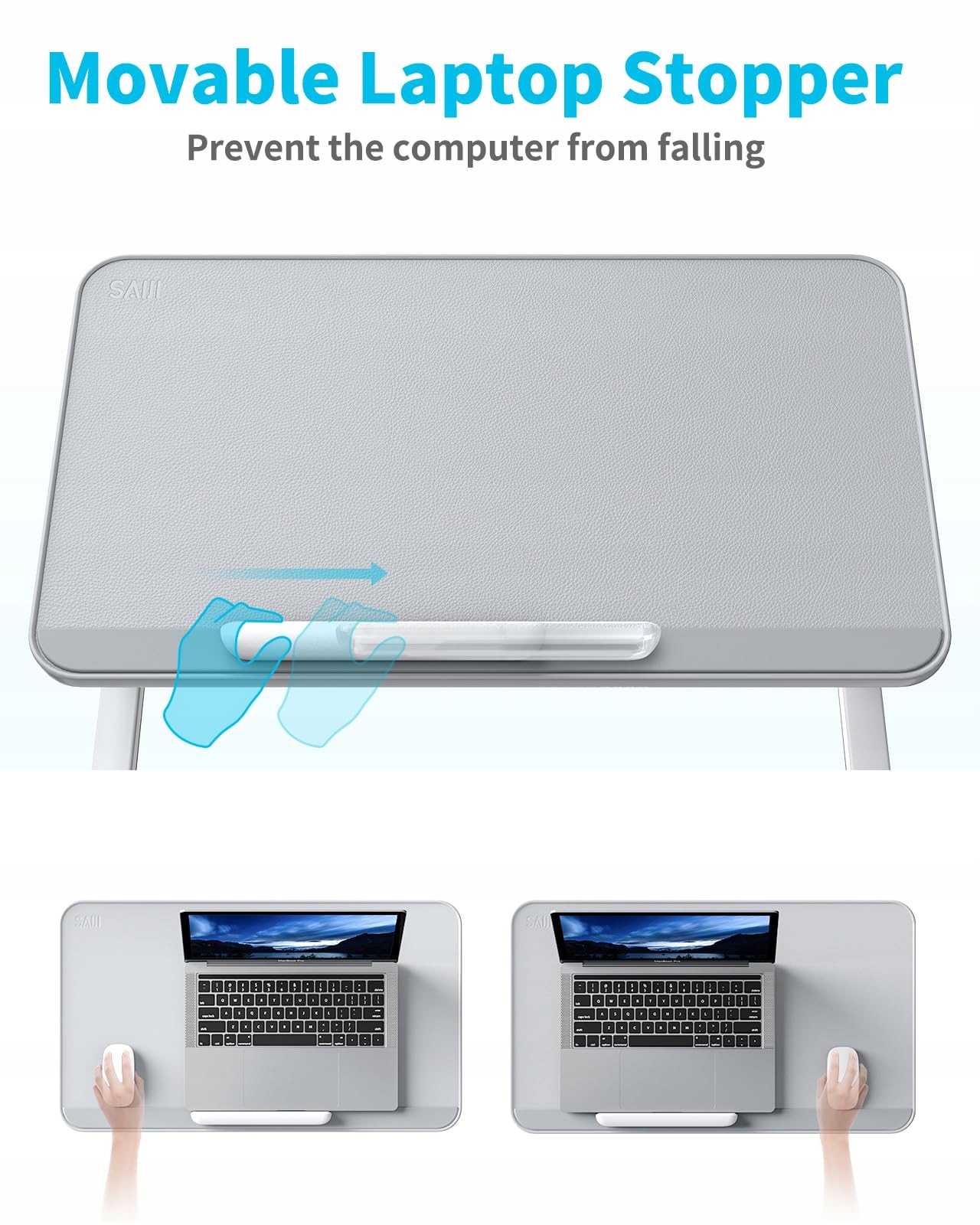 SAIJI STOLIK PODSTAWKA STOJAK REGULOWANY NA LAPTOP 17 CALOWY 60X33CM — miniatura 9