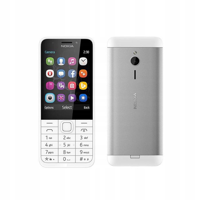 Telefón Nokia 230 DS bielo-strieborný