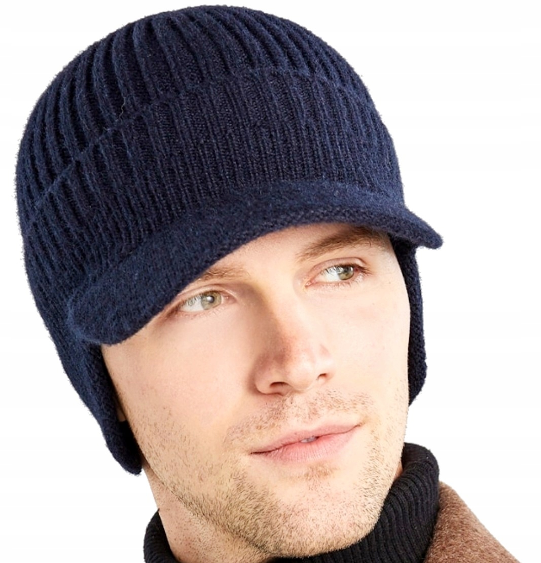 

Zimowa Męska Czapka ciepła z daszkiem na uszy