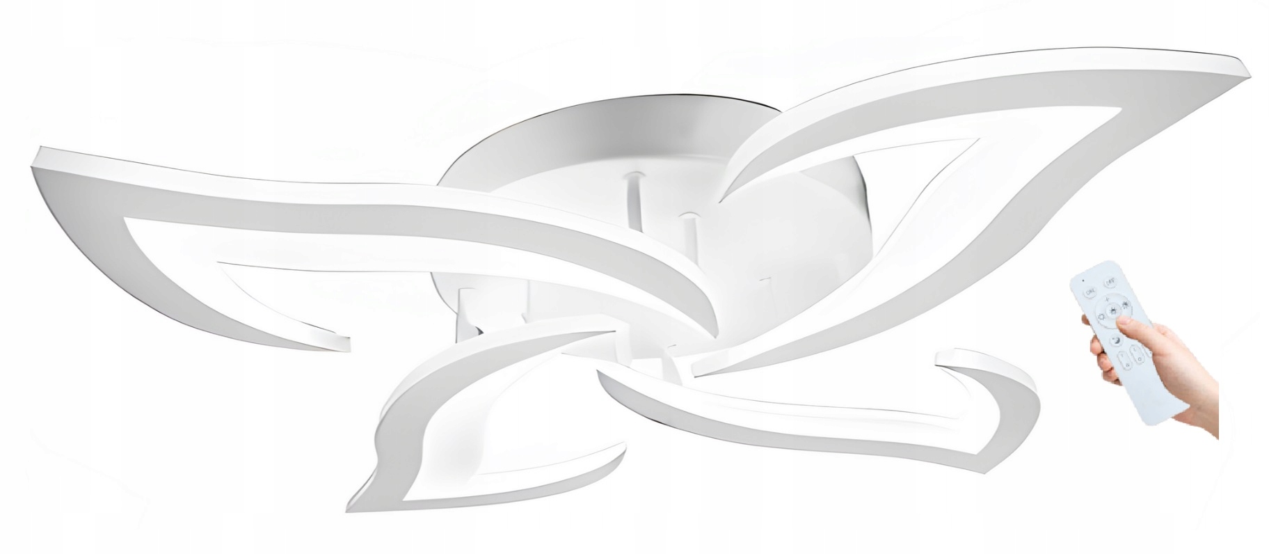 LAMPA LED PLAFON SUFIT ŻYRANDOL PILOT 44W 4-RAMIENNA BIAŁA EAN (GTIN) 5906482778558