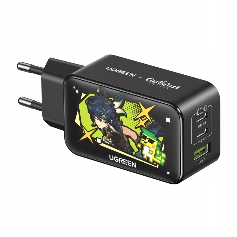 Ładowarka Ugreen CD244 Genshin Impact Series 65W GaN Usb 2x Usb-c