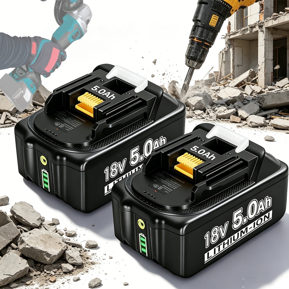 Akumulátor 18V 5000MAH 2 Kusy Pro Makita BL1850 BL1860 Lithiová