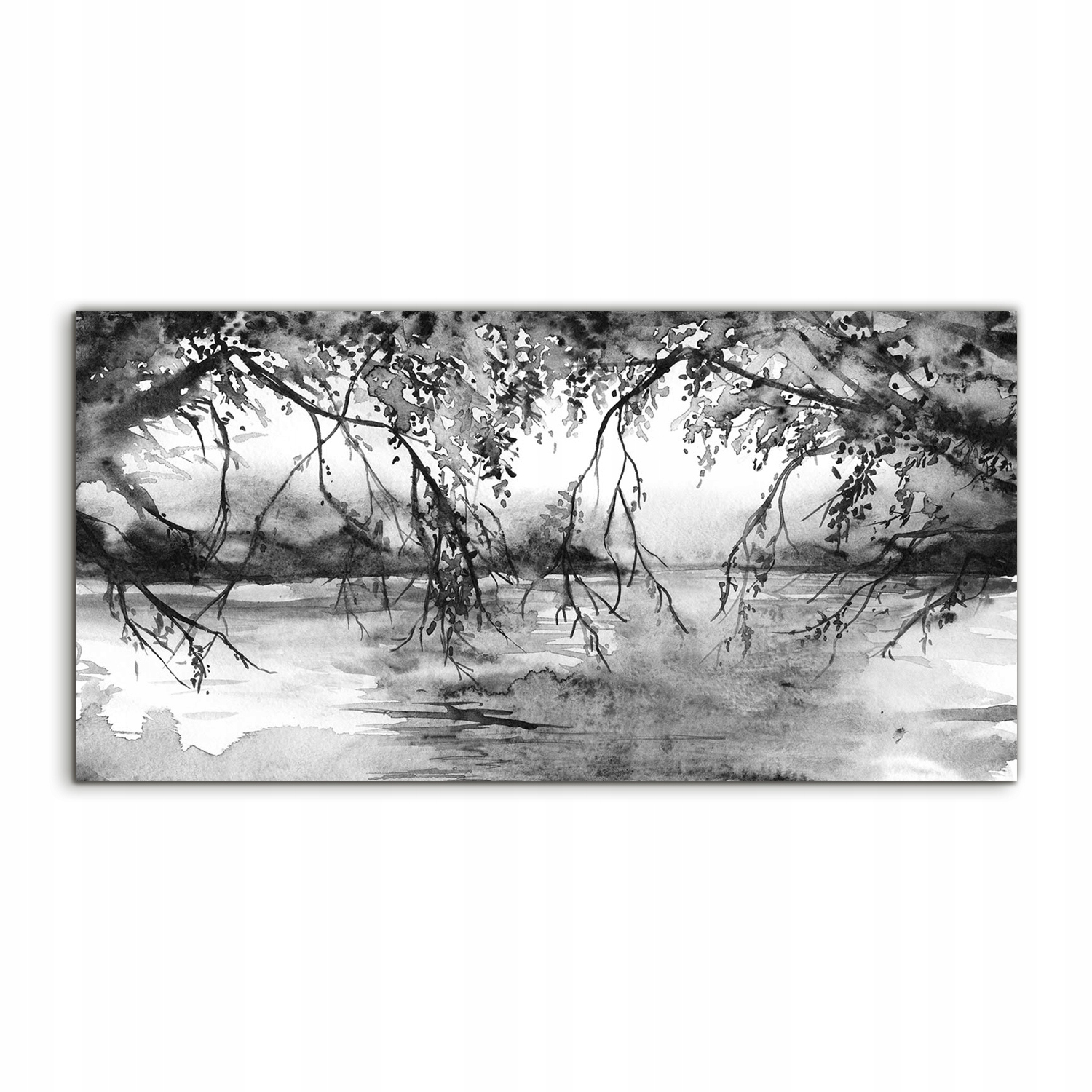 Fotoobraz 120x60 moderný Strom Rieka Krajina