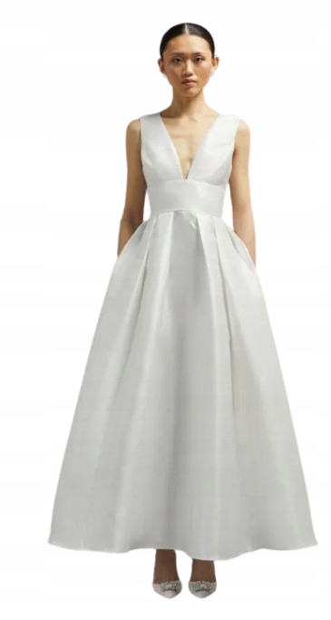 Coast Bílé Svatební Šaty S Hlubokým Výstřihem A Linií 44 Hkk