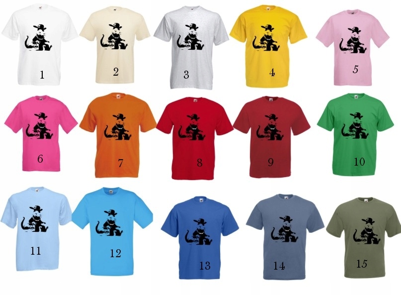 

Męska Wzory Banksy Kolorowe Koszulki Rozmiary