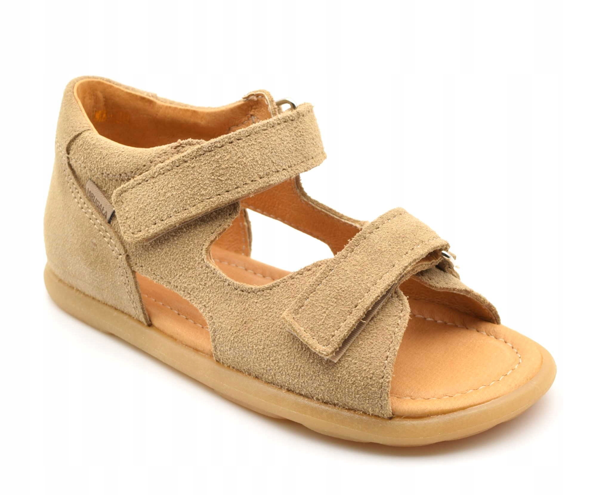 sandały dziecięce mrugała lekkie skórzane sandałki na rzepy 1205/6-24 r 28