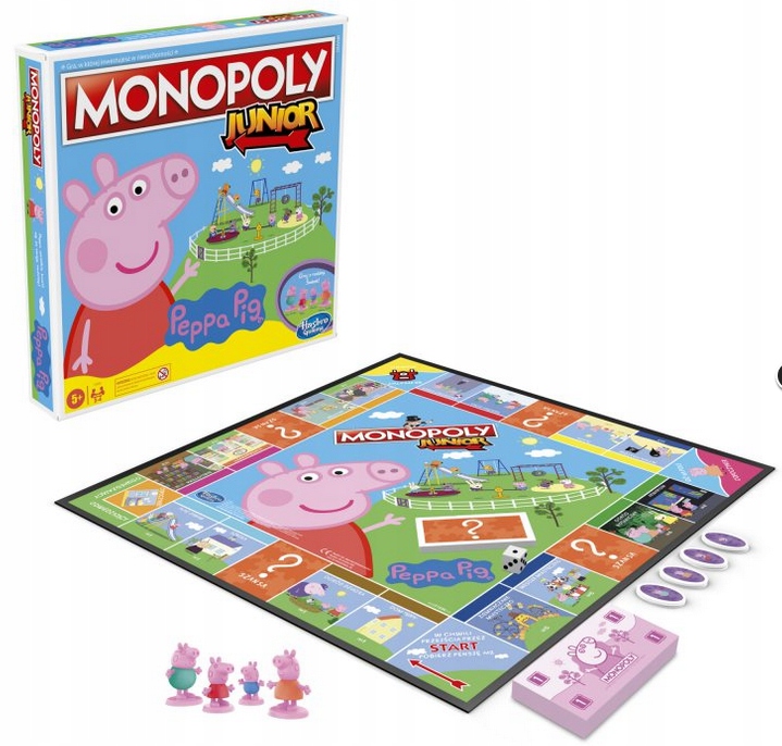 Hasbro Monopoly Junior Świnka Peppa pepa Gra Rodzinna