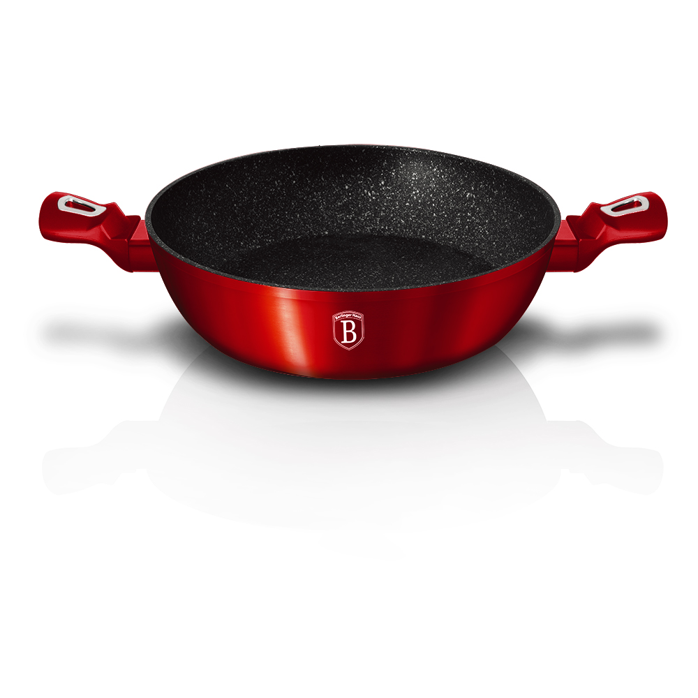 WOK GRANITOWY 32cm BERLINGER HAUS BURGUNDY BH-1264 Kod producenta BH-1264-N