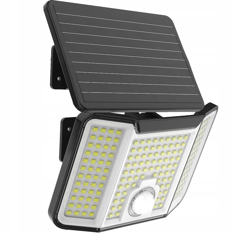 Lampa solarna LED Mocna 800 lm = 80W Halogen z czujnikiem ruchu i zmierzchu Kąt świecenia 270°