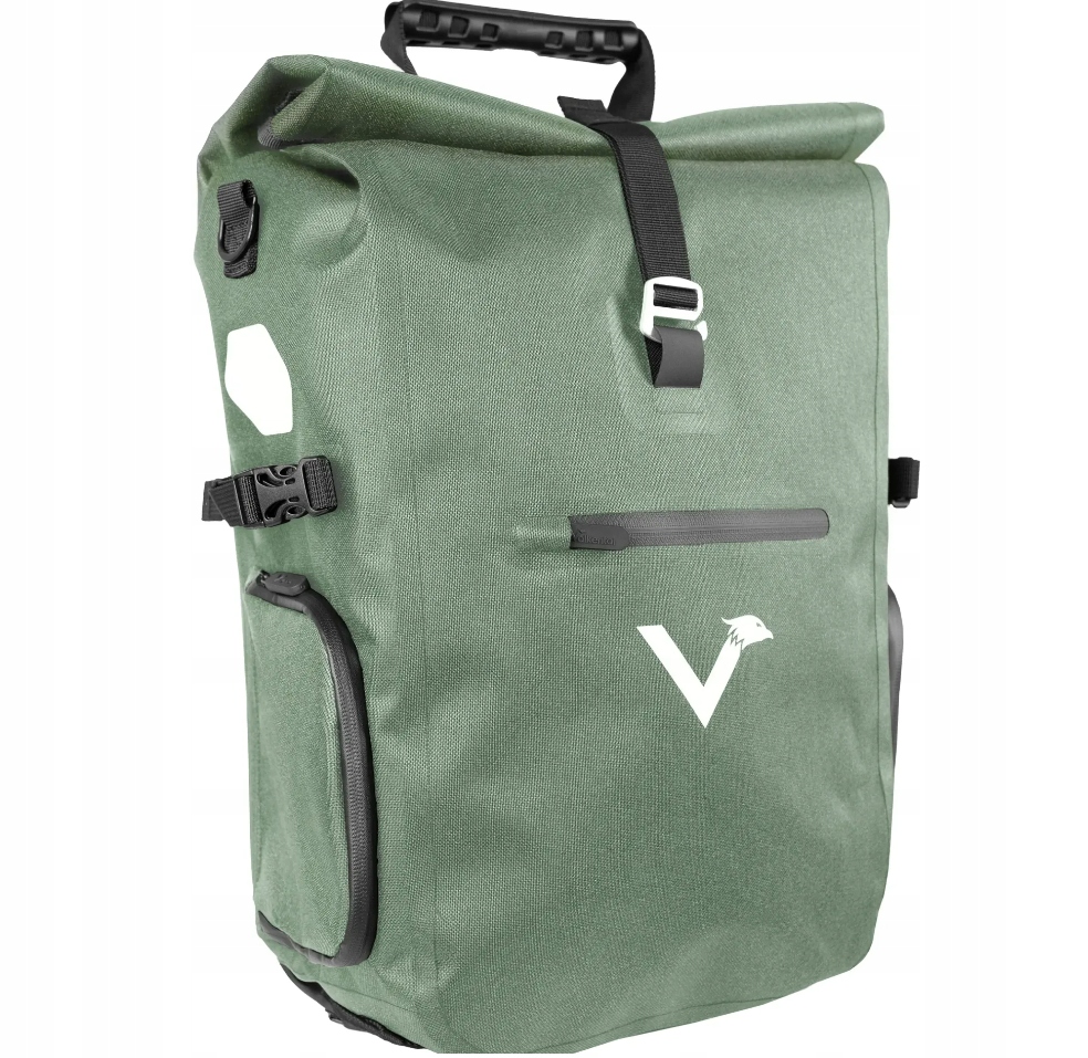 Torba rowerowa Valkental ValkPro 3w1 zielona sakwa rowerowa