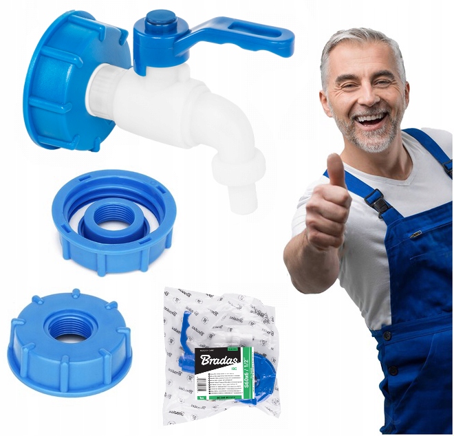 

Kran do zbiornika Ibc Mauzer do węża Dn 12mm