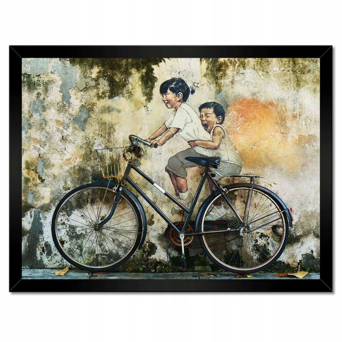 Plakáty v rámu 40x30 Banksy Děti Kolo