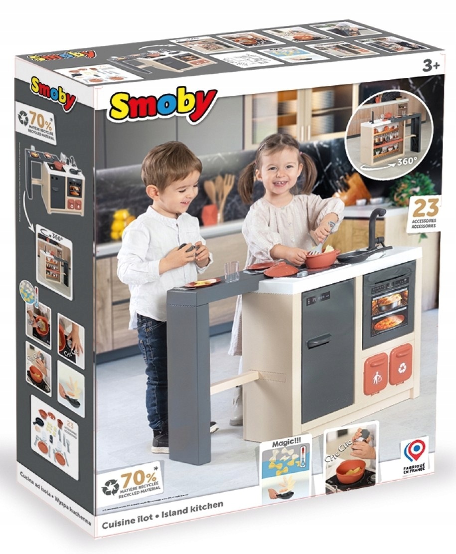 Zestaw zabawkowy Smoby Wyspa kuchenna 23 elementy