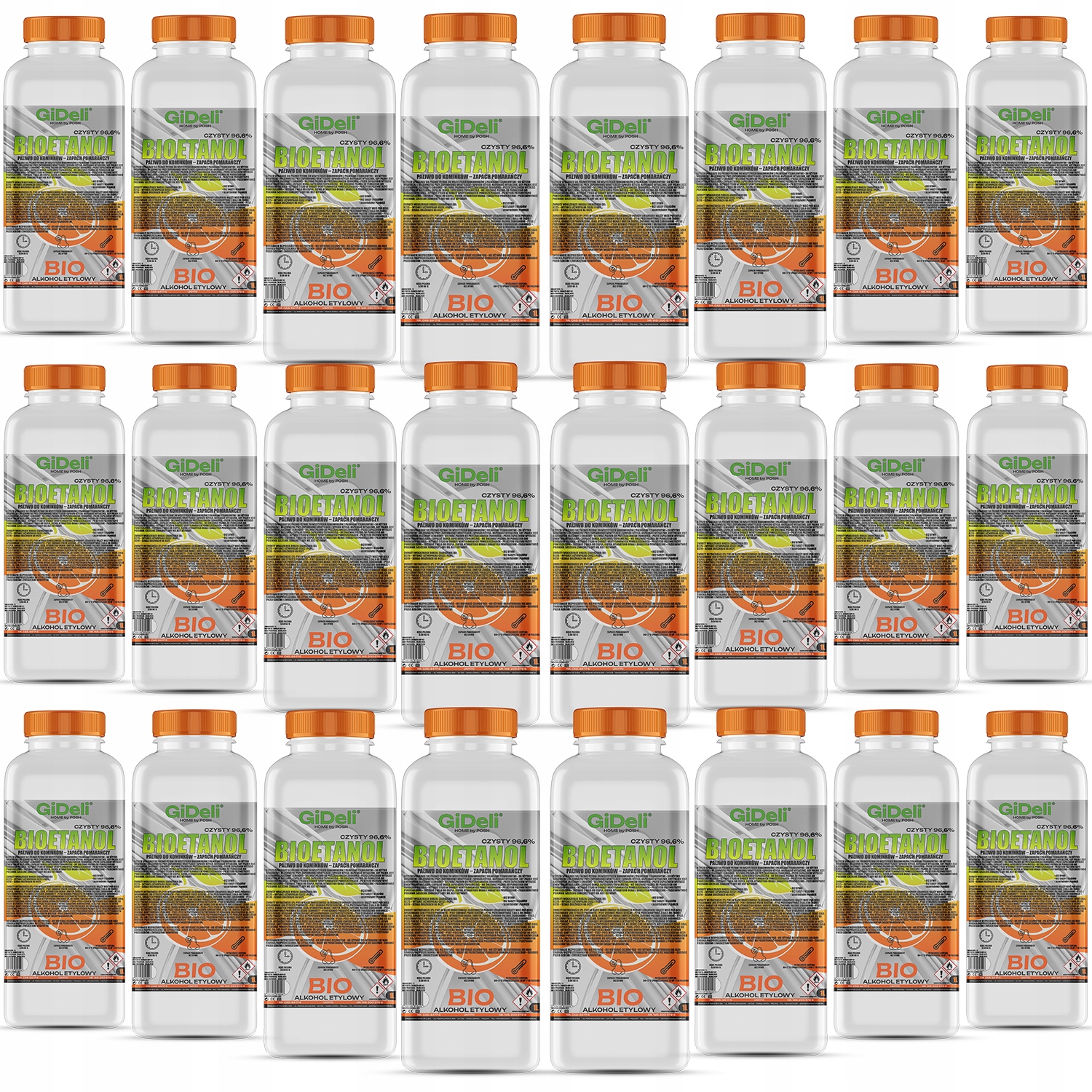 Bioetanol do krbu 24x 1L vôňa pomaranča biopalivo