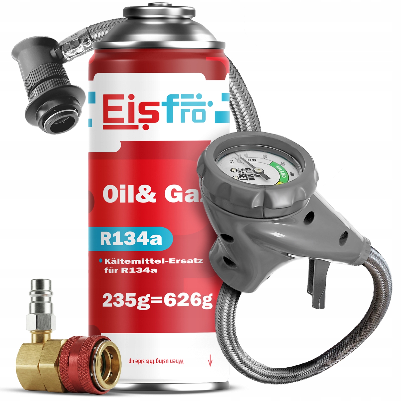 Gaz Pro Klimatizace R134a chladivo 2v1 vypouštěcí kabel Adaptér