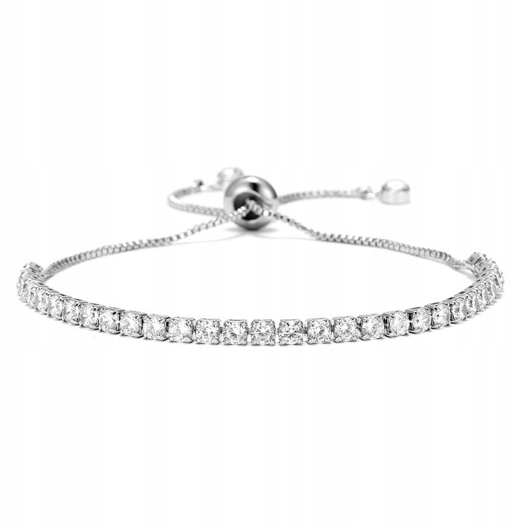 

Bransoletka srebrna z cyrkoniami ślubna