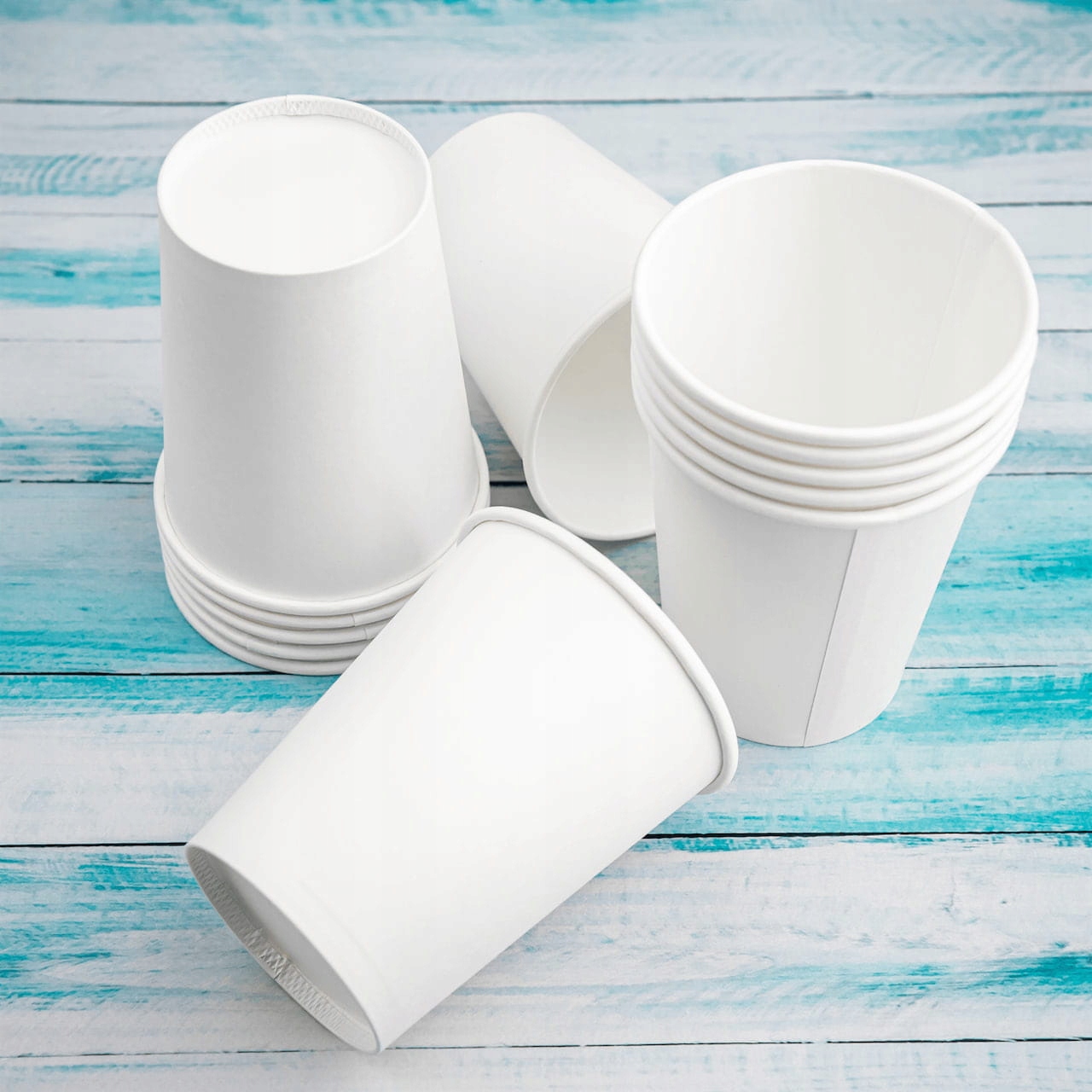 Papírové kelímky Eko Bílé 250 ml 1000 kusů Bio Bez plastu 80 mm