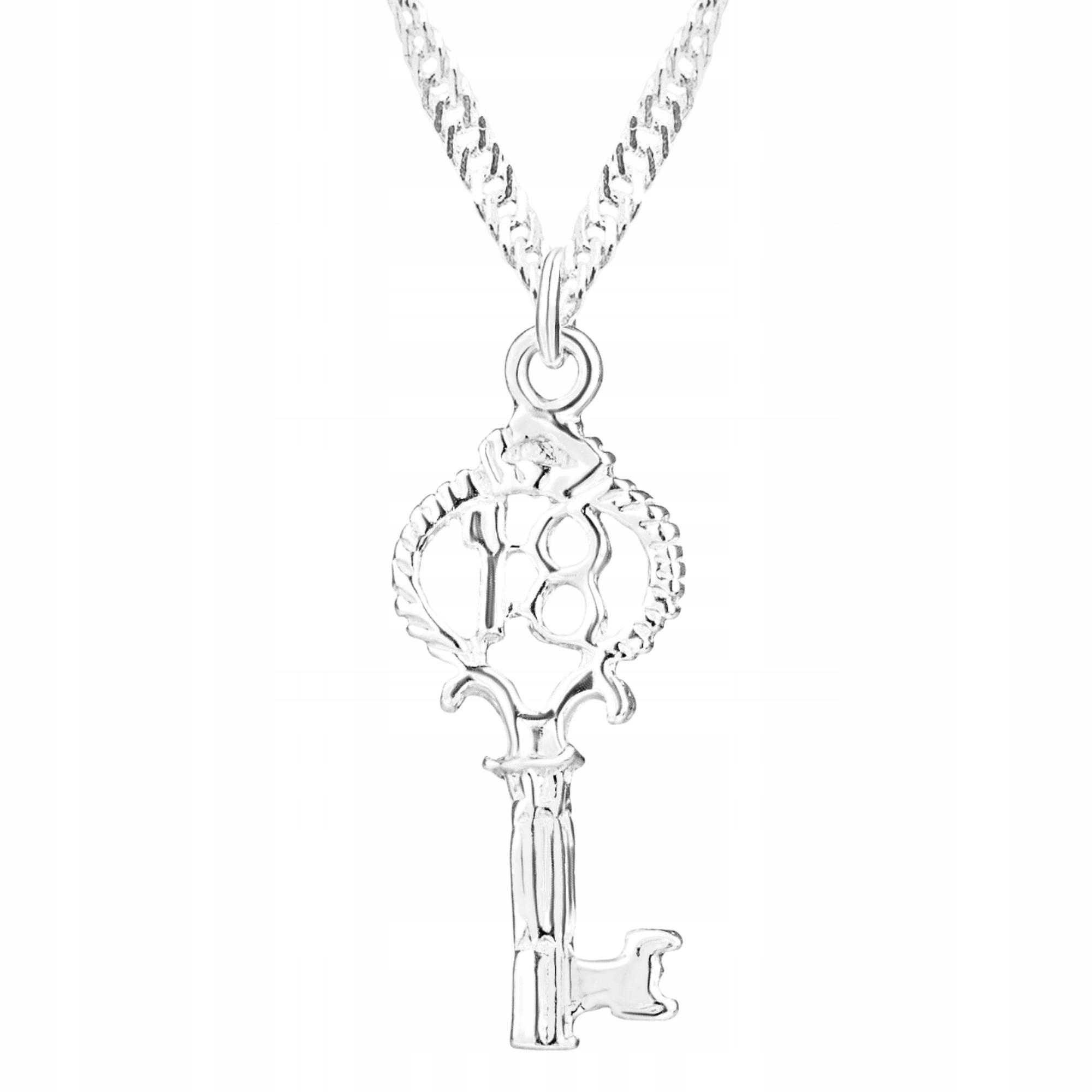 Náhrdelník Stříbrný Klíč Kouzelný Tajemství Stříbro 925