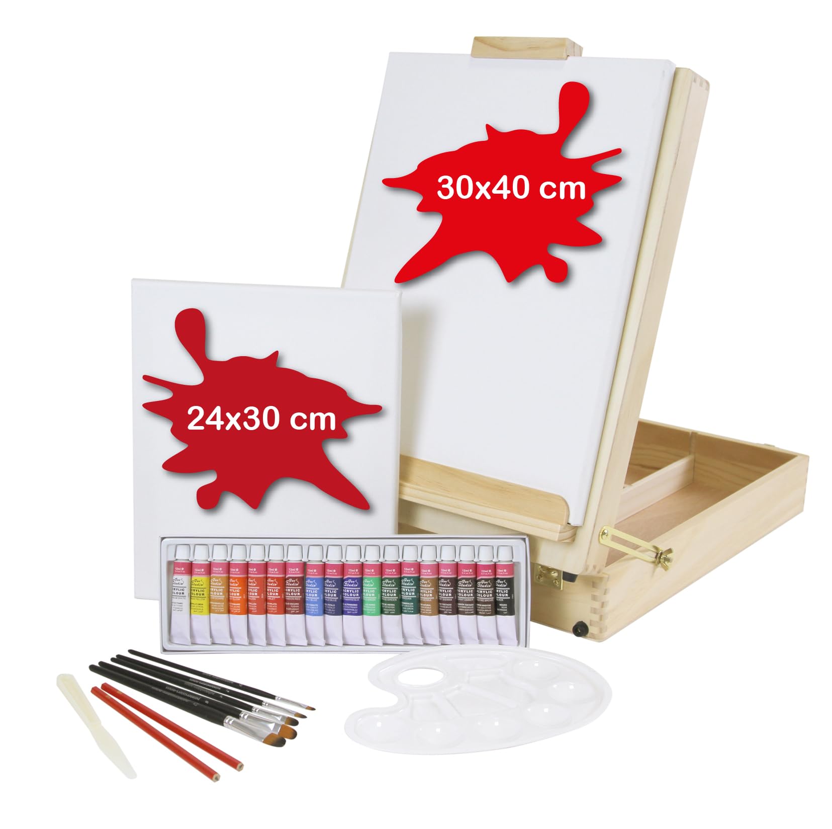 Malíři XL Stálka Malířská Sada s akrylovými barvami
