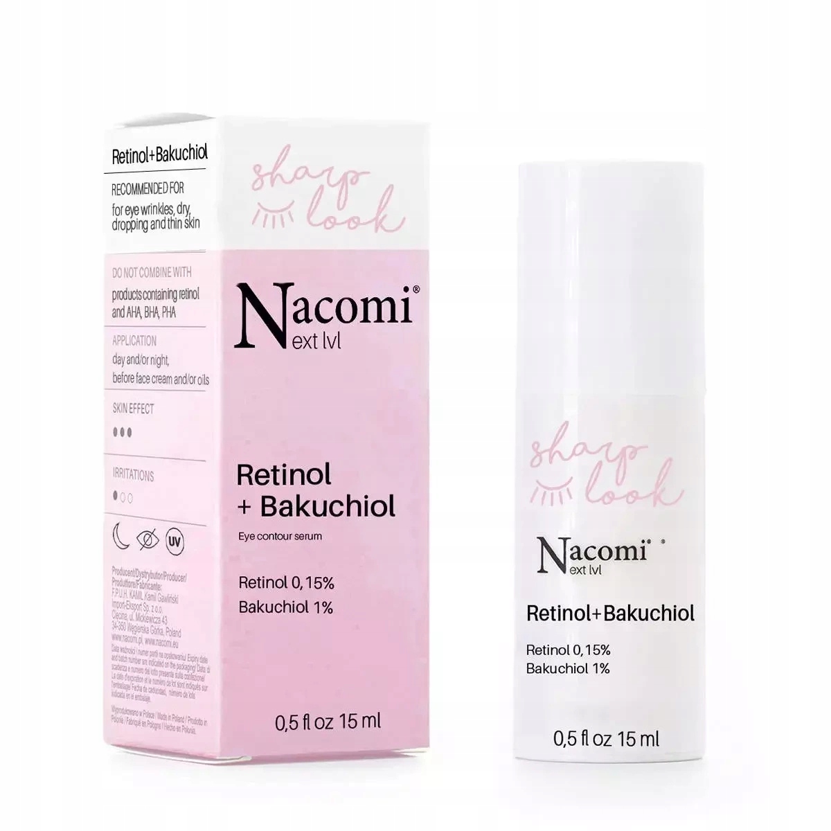 Nacomi Next Level Serum pod oczy przeciwzmarszczkowe, 15ml