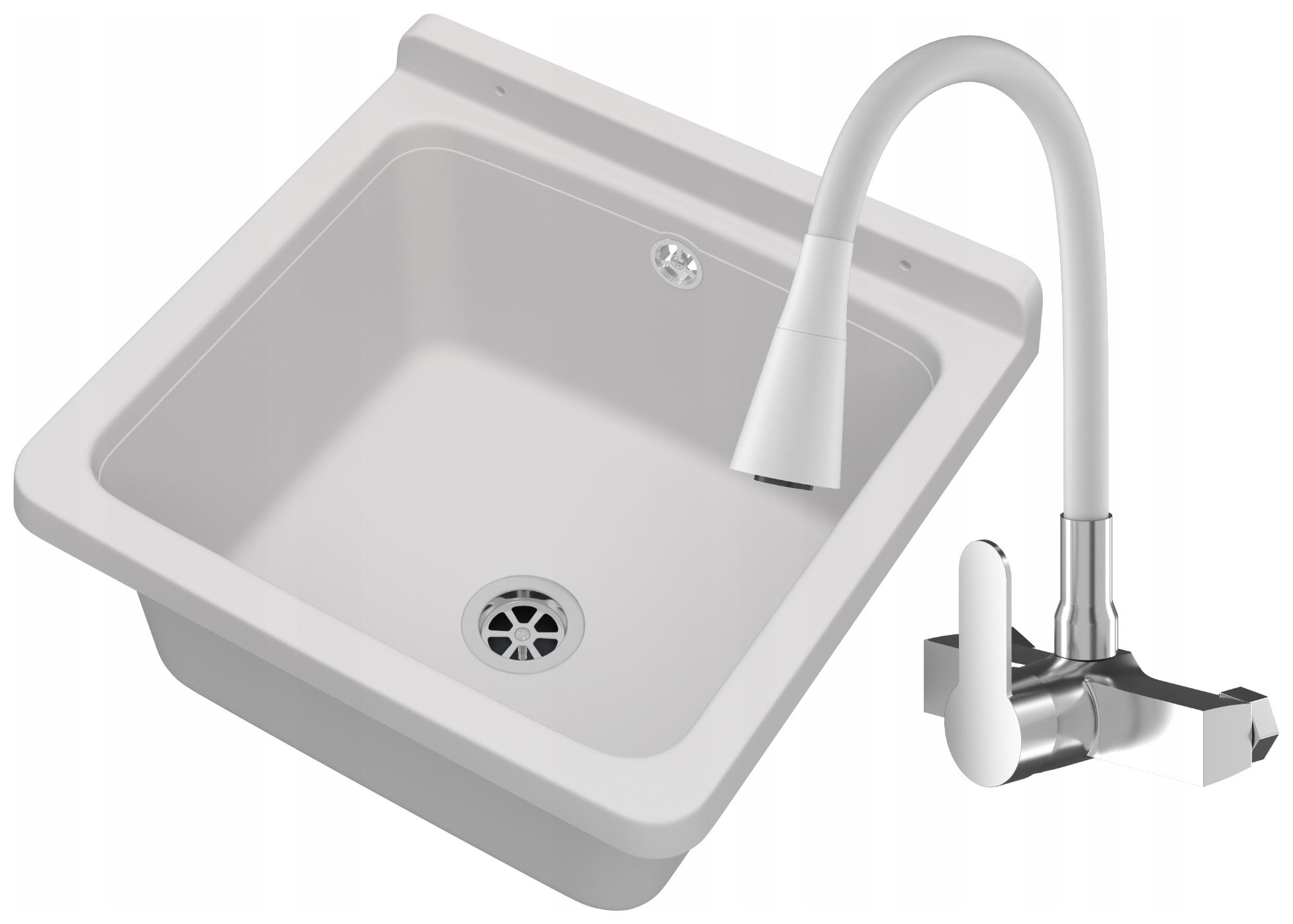 Technický Dřez Technický Pracovní Dřez Komora Bílá Garáž Orta Nástěnná Baterie