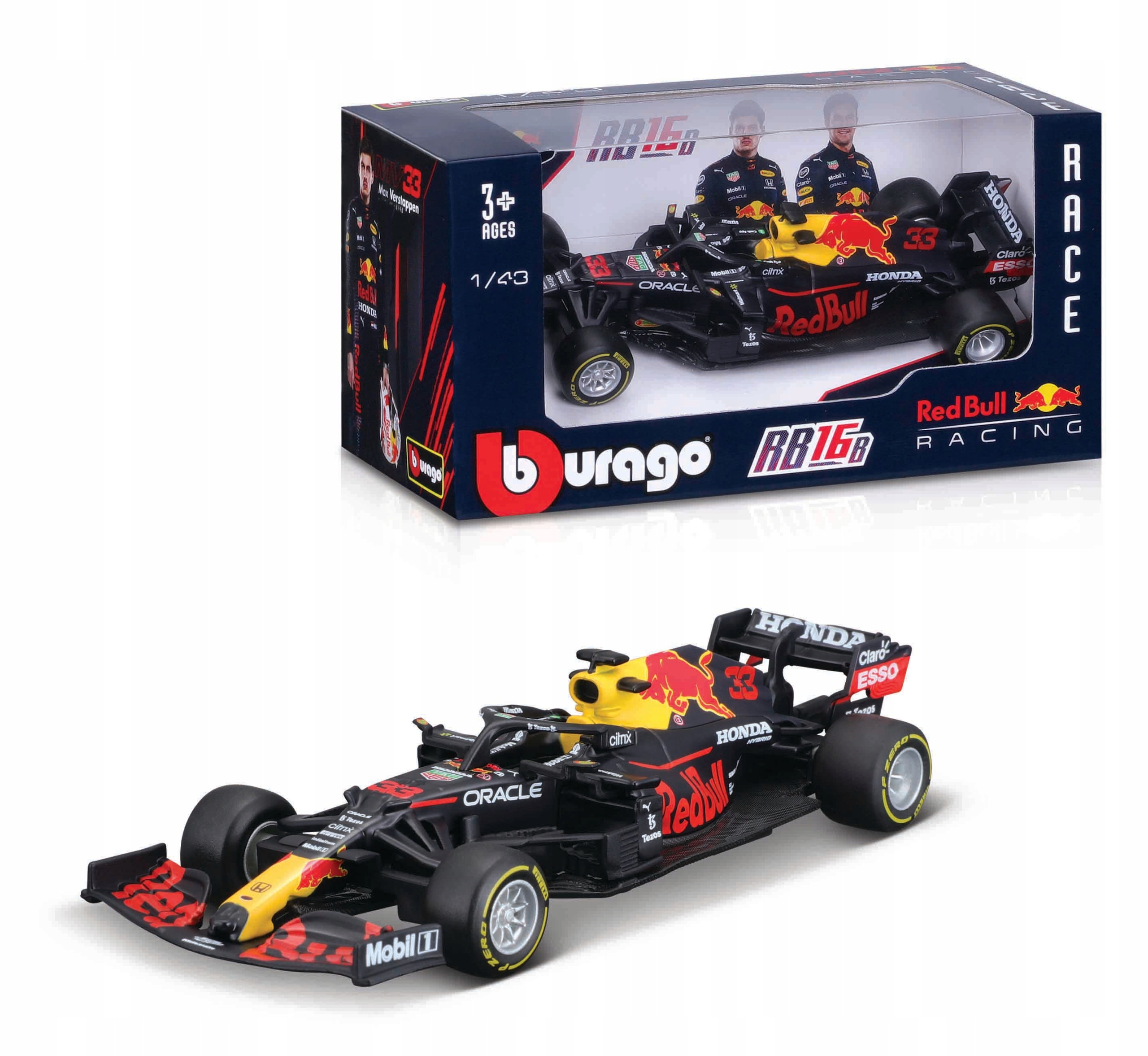 BOLID F1 RB16B ORACLE Red Bull HONDA Verstappen 1:43 BBURAGO #33